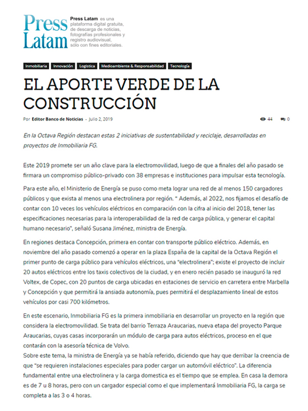 El Aporte Verde de la Construcción